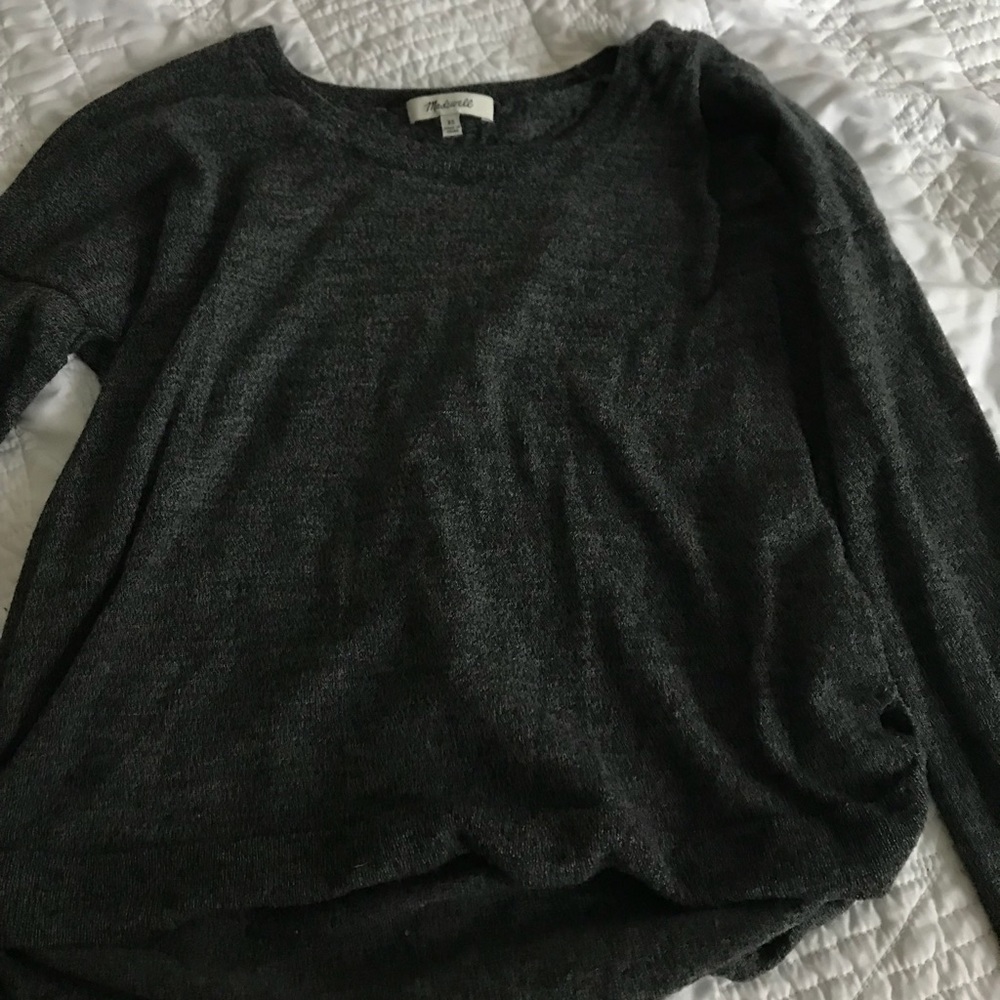 Grey knit madewell sweater xs